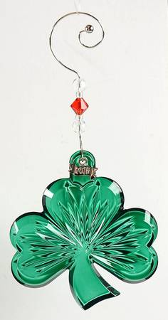 Annual Shamrock Ornament by Waterford Crystal