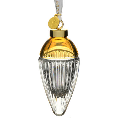 Waterford Christmas Ornament Faith Drop Bauble Amber - Boxed