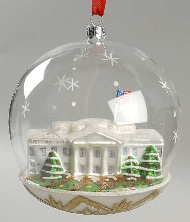 Globe Ornaments White House Ball - Boxed