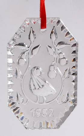 Crystal-Annual Ornament Partridge In A Pear Tree - No Box