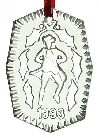 Crystal-Annual Ornament 10 Lords A Leaping - No Box