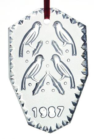 Crystal-Annual Ornament 4 Calling Birds - No Box