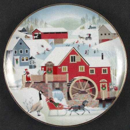 Christmas Plate Christmas By The Millstream - No Box by World Book