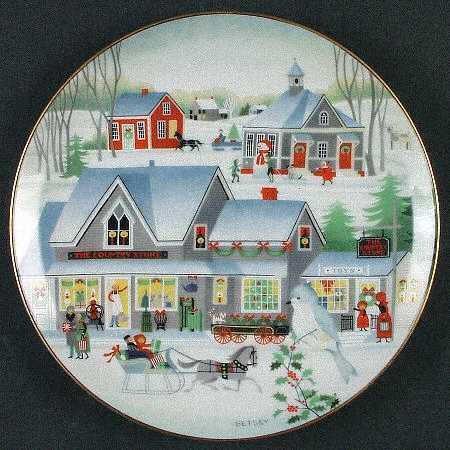 Christmas Plate A Country Christmas - Boxed by World Book