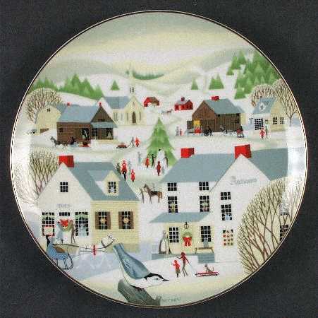 Christmas Plate Village Antique Shop - Boxed by World Book