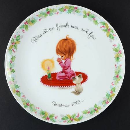 Gigi-Christmas Plate Bless All Our Friends Near And Far - No Box