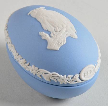 Easter Egg-Jasperware Owl - Boxed