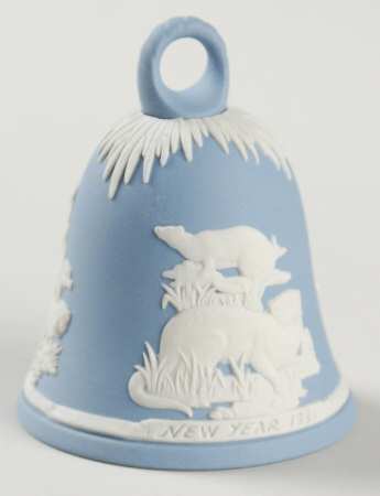 New Years-Bell-Jasperware Ermine - Boxed