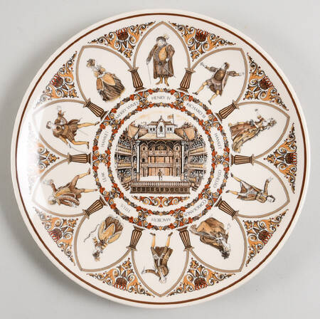 Wedgwood Single Release Plates Shakespeare Characters-All The World's A - Boxed