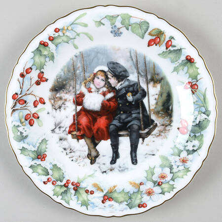 Wedgwood Single Release Plates 1989 Christmas Plae - No Box