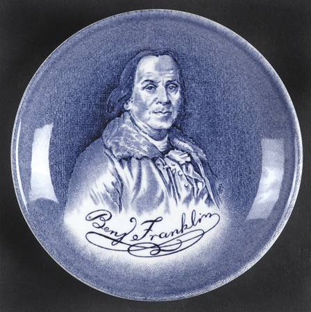 Wedgwood Single Release Plates Ben Franklin Coaster - No Box