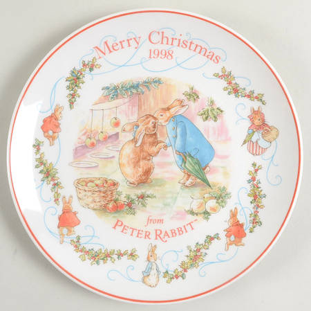 Peter Rabbit-Christmas Plate 1998-Peter Rabbit - No Box