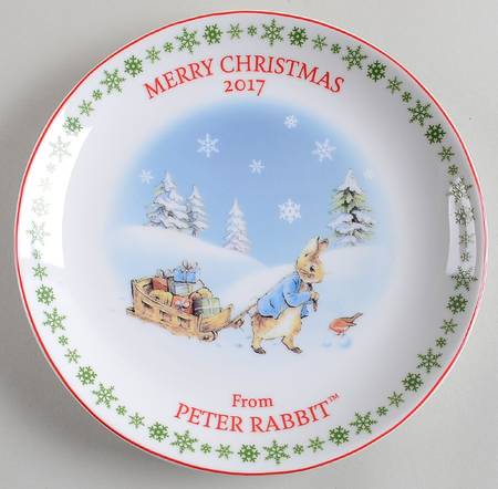 Peter Rabbit-Christmas Plate 2017-Peter Rabbit - No Box