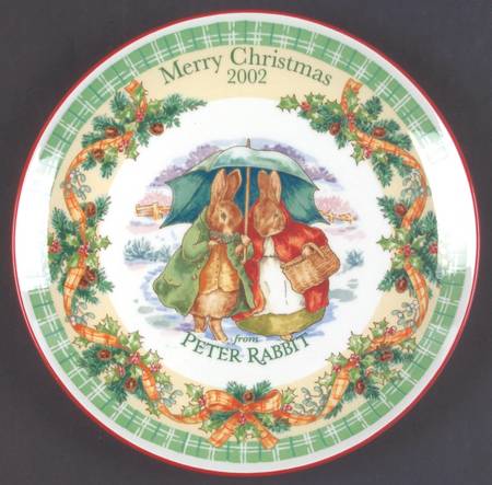 Peter Rabbit-Christmas Plate 2002-Peter Rabbit - No Box