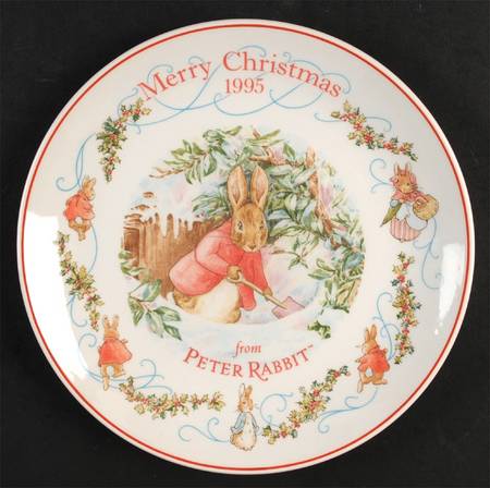Peter Rabbit-Christmas Plate 1995-Peter Rabbit - Boxed