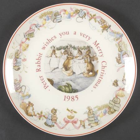 Peter Rabbit-Christmas Plate 1985-Peter Rabbit - No Box