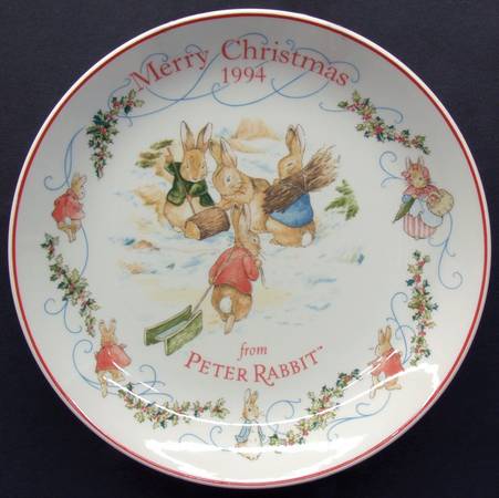 Peter Rabbit-Christmas Plate 1994-Peter Rabbit - Boxed