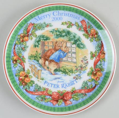 Peter Rabbit-Christmas Plate 2000-Peter Rabbit - Boxed