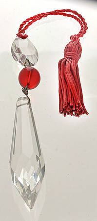 Marquis Collection Ornament Ruby Jewel Icicles-Pear - No Box