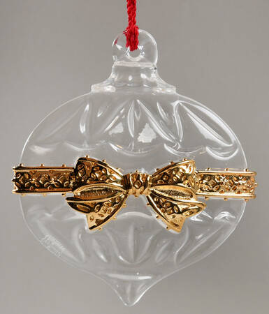 Marquis Collection Ornament Ball Ornament With Bow - No Box