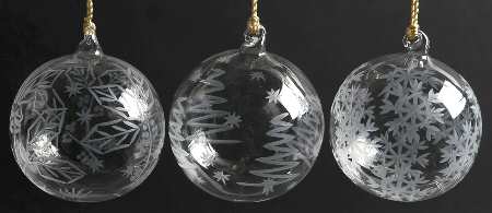 Marquis Collection Ornament Winterfest Set Of 3 - Boxed