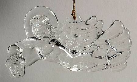 Marquis Collection Ornament Angel With Lantern-4 1/4"W - Boxed