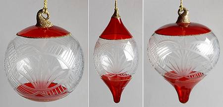 Marquis Collection Ornament Ruby Holiday Set Of 3 - Boxed