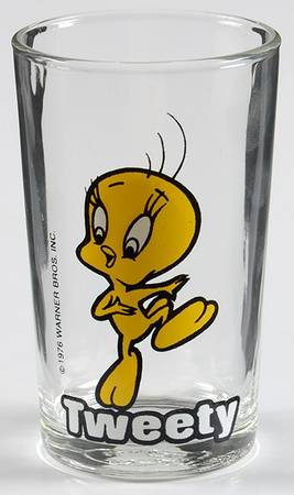 Warner Brothers Glasses 1976 Tweety - No Box