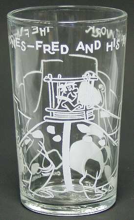 Flintstones Glasses 1962  by Welchs