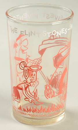Flintstones Glasses 1962  Fred Newest Invention - No Box