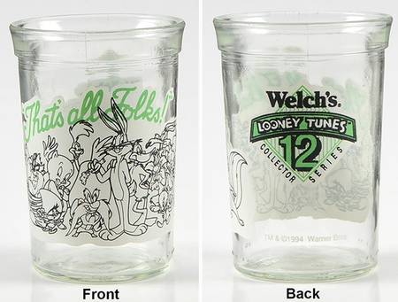 Looney Toons Glasses 1994 Thats All Folks! - No Box