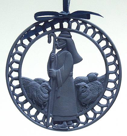 Nativity-Jasperware Shepherd-Blue - Boxed