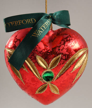 Holiday Heirloom Red, Green, Gold Ashling Heart - No Box