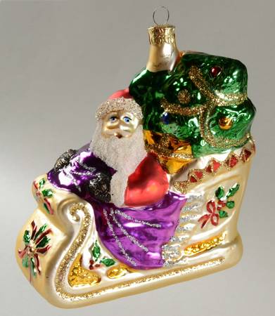 Holiday Heirloom Santa Ornaments Santa's Sleigh Ride - Boxed