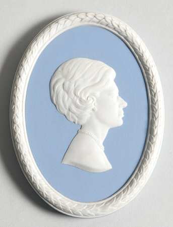 Jasperware Plaque-Personalities Princess Margaret - No Box