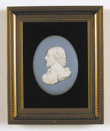 Jasperware Plaque-Personalities William Shakespeare-Framed - Boxed