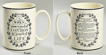 When A Man Is Tired of London Mug 1 Pint-He Is Tired Of Life - No Box