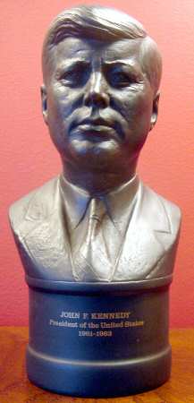 Black Basalt Bust John F Kennedy - Boxed