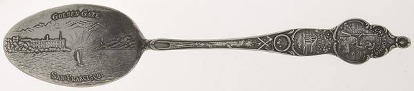 Sterling Souvenir Spoons California-Golden Gate San Francisco - No Box