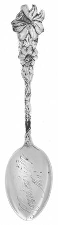 Sterling Souvenir Spoons Kansas City Hibiscus - No Box