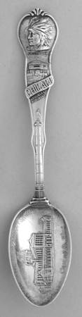 Sterling Souvenir Spoons Chicago-Indian Head - No Box