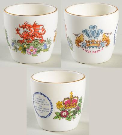 Wedgwood Royal Commemorative Giftware Charles & Diana Wedding Egg Cup - No Box
