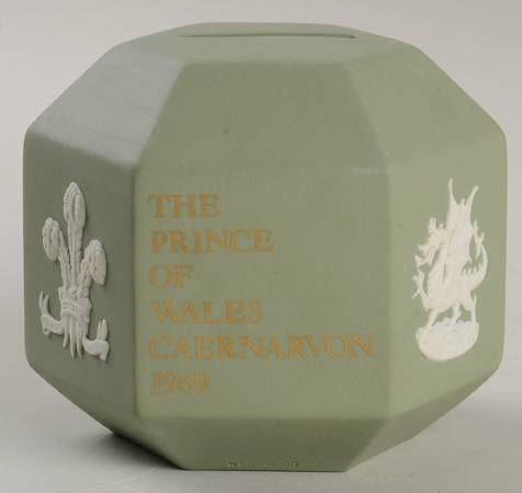 Wedgwood Royal Commemorative Giftware Charles-Investiture Money Box - With Box