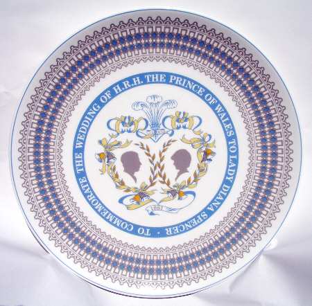 Wedgwood Royal Commemorative Giftware Charles & Diana Wedding Plate - No Box