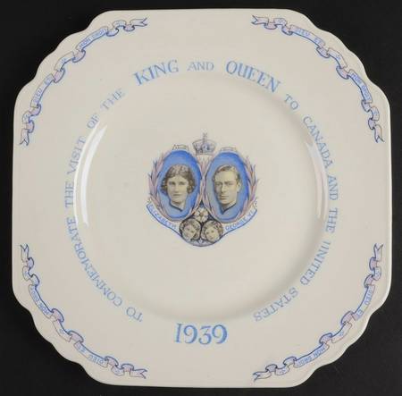 Wedgwood Royal Commemorative Giftware George Vi Visit Tocanada & Us Plate - Boxed