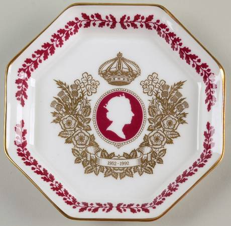 Wedgwood Royal Commemorative Giftware Elizabeth Ii 40th Anniversary Tray - No Box