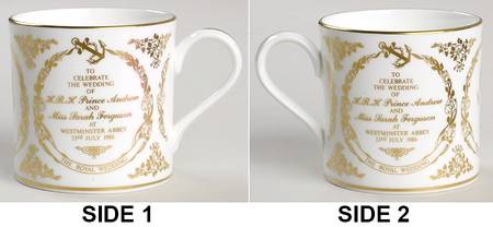 Wedgwood Royal Commemorative Giftware Andrew & Sarah Wedding Mug - No Box