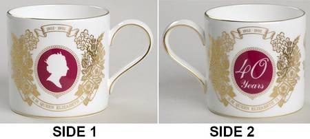 Wedgwood Royal Commemorative Giftware Elizabeth Ii 40th Anniversary Mug - No Box