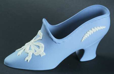 Jasperware Shoe Cream Color On Lavendar - No Box