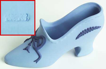 Jasperware Shoe Portland Blue On Lavender - With Box